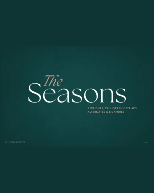 seasons serif font